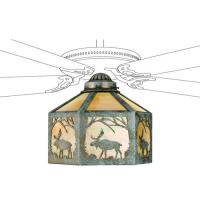 Meyda White 22243 - 13"W Lone Moose Fan Light Shade